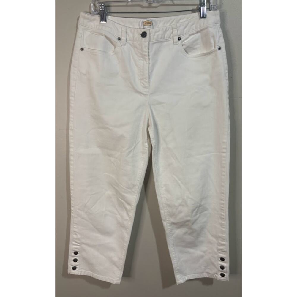 Talbots White‎ Stretch Crop Jeans Size 10